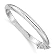 Sterling Silver RH-plated Polished 4mm w/ Safety Hinged Children's Bangle