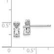 Sterling Silver Rhodium-Plated White Topaz & Diamond Button Earrings Elegant, Natural Birthstone Design