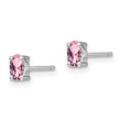 925 Sterling Silver Pink Sapphire Stud Earrings for Women
