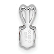 Sterling Silver Rhodium-Plated Garnet Pendant, Oval Prong Set, January Birthstone