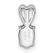 Sterling Silver Rhodium-Plated Garnet Pendant, Oval Prong Set, January Birthstone - Birthstone Company