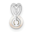 Sterling Silver Rhodium-Plated Freshwater Pearl Pendant Elegant Polished Finish