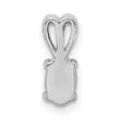 Sterling Silver Rhodium-Plated Aquamarine Pendant with Polished Oval Gemstone