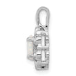 Sterling Silver 925 Opal & Diamond Pendant with Rhodium Plating Elegant October Birthstone