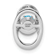 Sterling Silver Swiss Blue Topaz December Birthstone Pendant, Polished Finish