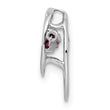 925 Sterling Silver Rhodium Garnet Birthstone Pendant with Polished Finish - Birthstone Company