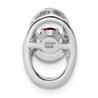 925 Sterling Silver Rhodium Garnet Birthstone Pendant with Polished Finish - Birthstone Company
