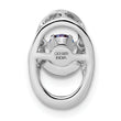 Sterling Silver Alexandrite Birthstone Pendant with Rhodium Finish Elegant and Vibrant Design