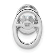 925 Sterling Silver Aquamarine Birthstone Pendant with Rhodium Finish