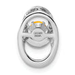 925 Sterling Silver Rhodium Citrine Birthstone Pendant with Polished Finish