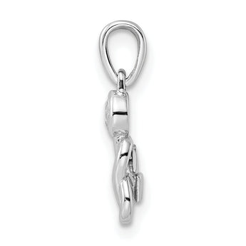 Sterling Silver Rhodium-plated White Topaz Infinity Birthstone Pendant