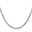 Sterling Silver 925 Women's Polished Box Chain Necklace Elegant Diamond-Cut Design - 20