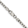 Sterling Silver 925 Women's Polished Box Chain Necklace Elegant Diamond-Cut Design - 20