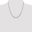 Sterling Silver 925 Women's Polished Box Chain Necklace Elegant Diamond-Cut Design - 20