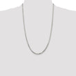 Sterling Silver 925 Women's Polished Box Chain Necklace Elegant Diamond-Cut Design - 20