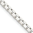 Sterling Silver 925 Women's Polished Box Chain Necklace Elegant Diamond-Cut Design - 20