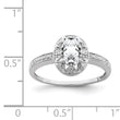 Sterling Silver Rhodium-plated Diamond & White Topaz Ring
