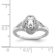 Sterling Silver Rhodium-plated Diamond & White Topaz Ring