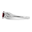 Sterling Silver Rhodium-plated Garnet Ring - Birthstone Company