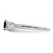 Sterling Silver Rhodium-plated Garnet/Diamond Birthstone Ring - Birthstone Company