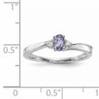 Sterling Silver Rhod-plated Created Alexandrite/Diamond Birthstone Ring