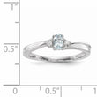 Sterling Silver Rhodium-plated Aquamarine/Diamond Birthstone Ring
