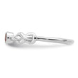 Sterling Silver Rhodium-plated Polished Infinity Garnet Ring - Birthstone Company
