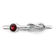 Sterling Silver Rhodium-plated Polished Infinity Garnet Ring - Birthstone Company