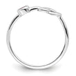 Sterling Silver RH-plated Polished Circle Rhodolite Garnet Infinity Ring - Birthstone Company