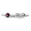 Sterling Silver RH-plated Polished Circle Rhodolite Garnet Infinity Ring - Birthstone Company