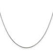 Sterling Silver 925 Polished Box Chain Necklace with Rhodium Finish 30 in - Birthstone Company
