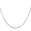 Sterling Silver 925 Polished Box Chain Necklace with Rhodium Finish - 30