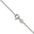 Sterling Silver 925 Polished Box Chain Necklace with Rhodium Finish 30 in - Birthstone Company
