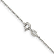 Sterling Silver 925 Polished Box Chain Necklace with Rhodium Finish - 30