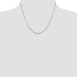 Sterling Silver 925 Polished Box Chain Necklace with Rhodium Finish - 30
