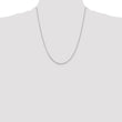 Sterling Silver 925 Polished Box Chain Necklace with Rhodium Finish - 30