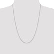 Sterling Silver 925 Polished Box Chain Necklace with Rhodium Finish - 30