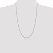 Sterling Silver 925 Polished Box Chain Necklace with Rhodium Finish - 30