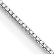 Sterling Silver 925 Polished Box Chain Necklace with Rhodium Finish - 30