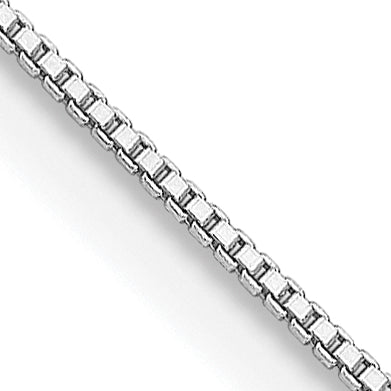 Sterling Silver 925 Polished Box Chain Necklace with Rhodium Finish - 30
