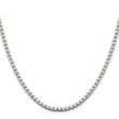 Sterling Silver 925 Women's Box Chain Necklace, Polished 3.25mm, 16 Inch - 24