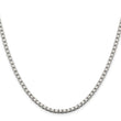 Sterling Silver 925 Women's Box Chain Necklace, Polished 3.25mm, 16 Inch - Birthstone Company