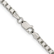 Sterling Silver 925 Women's Box Chain Necklace, Polished 3.25mm, 16 Inch - 24