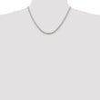 Sterling Silver 925 Women's Box Chain Necklace, Polished 3.25mm, 16 Inch - 30