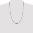 Sterling Silver 925 Women's Box Chain Necklace, Polished 3.25mm, 16 Inch - 24
