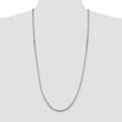 Sterling Silver 925 Women's Box Chain Necklace, Polished 3.25mm, 16 Inch - 30