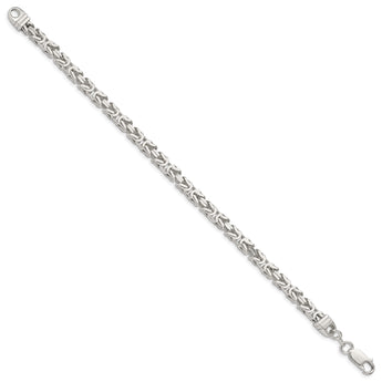 Sterling Silver 4.25mm Byzantine Chain