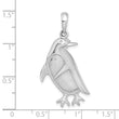 De-Ani Sterling Silver Rhodium-Plated Polished and Textured Penguin Pendant