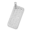 De-Ani Sterling Silver Polished and Textured Ocean City Maryland License Plate Pendant