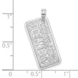 De-Ani Sterling Silver Polished and Textured Ocean City Maryland License Plate Pendant